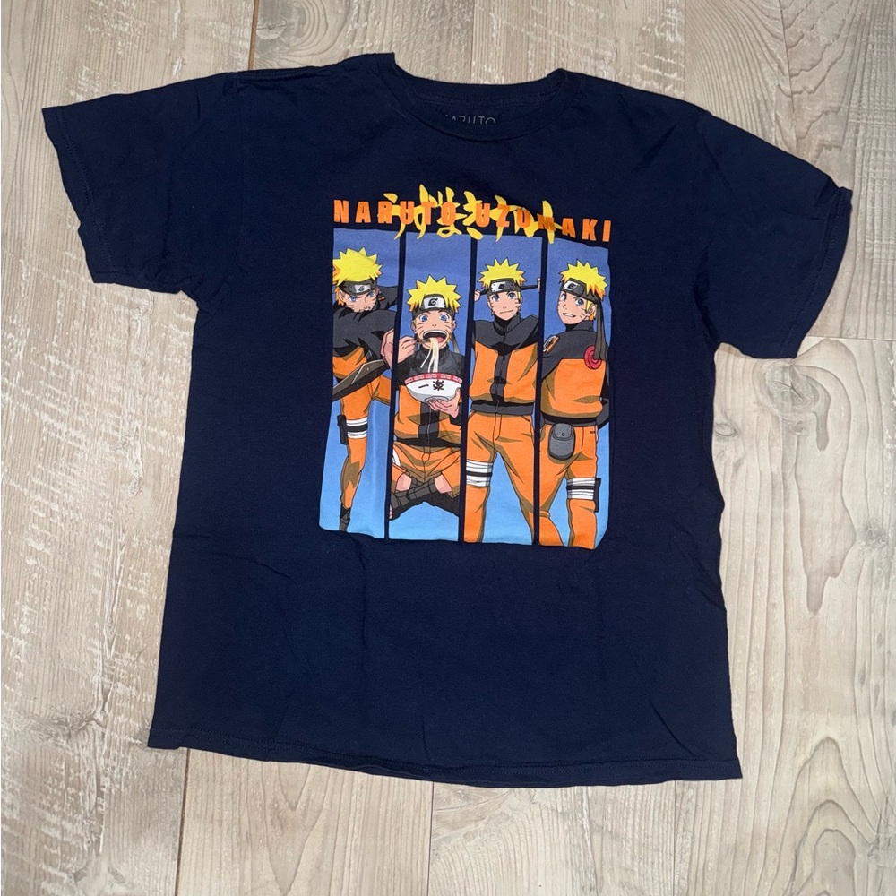 NARUTO UZUMAKI Graphic Blue T-Shirt, Youth Large